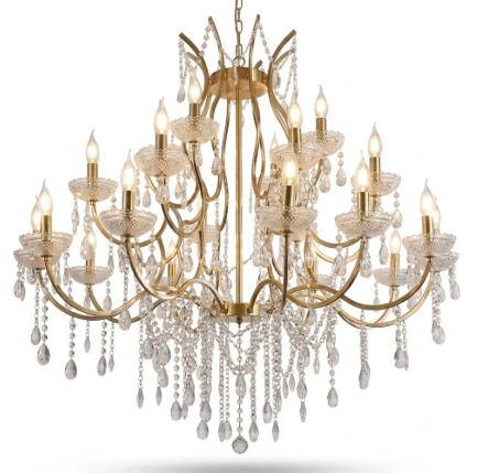 LAMPU GANTUNG CHANDELIER K24 CRYSTAL 